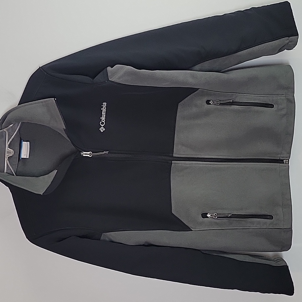 Columbia Lookout Trail Denali Polartec fleece jacket mens gray & black